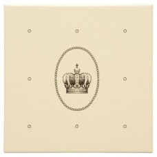 Original Style 7813B Dot Cartouche with Sovereign Crown 152 x 152mm | 6 x 6" decorative tile