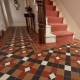 Richmond (A) with Rochester victorian floor tile design