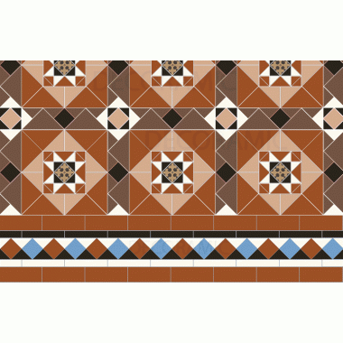 Hatfield with Bronte victorian floor tile design