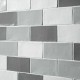 Handmade Dove Grey Gloss Ceramic tile P10366 150x75mm Verona