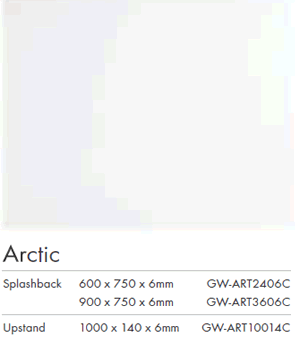 Arctic white splashback