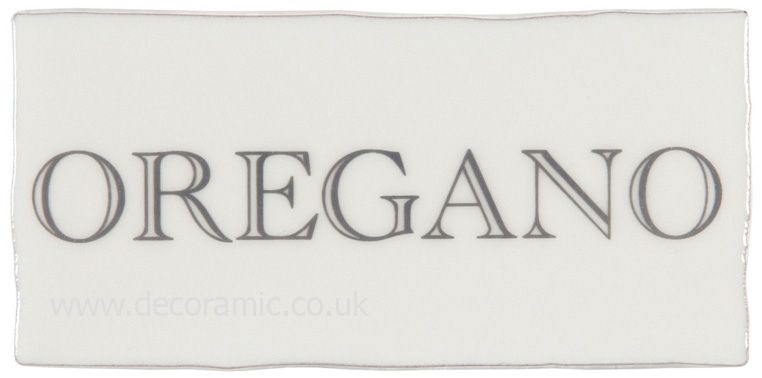 Winchester Oregano in Grey on Papyrus Decorated Tile 130x63 mm W.2572 Winchester Tiles