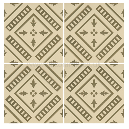 Pompeii Dublin On White Tile 8119v 151x151x9mm Odyssey Original Style