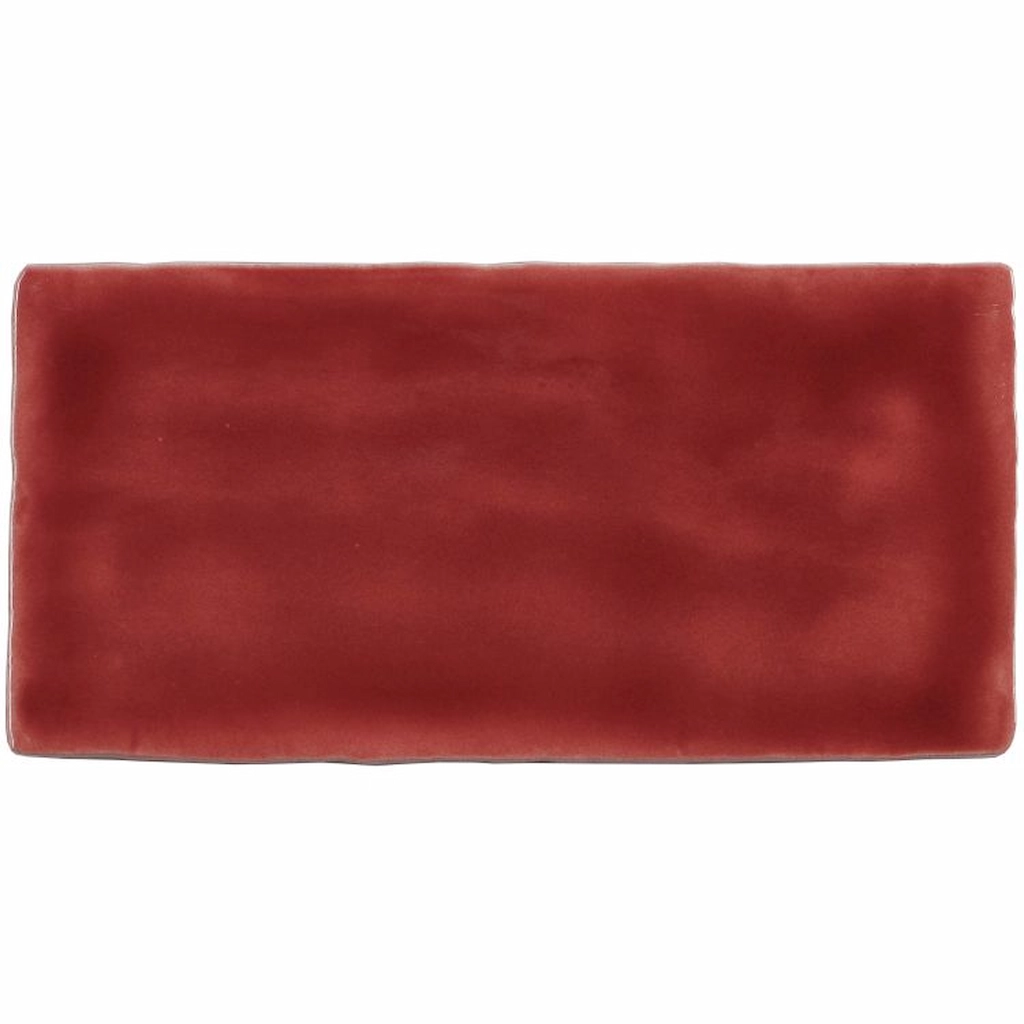 Rioja Brick tile in deep red shown as a single tile