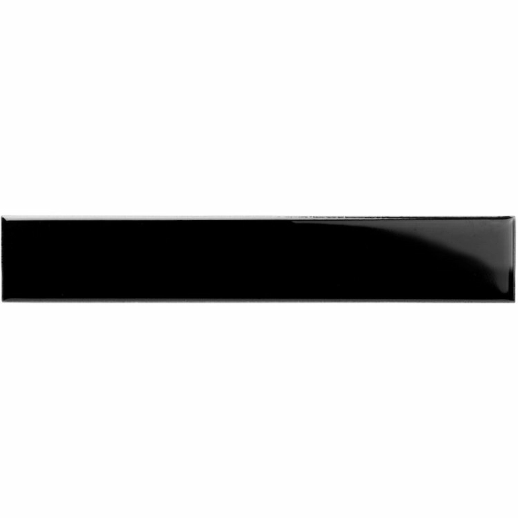 Jet black rectangle ceramic single tile