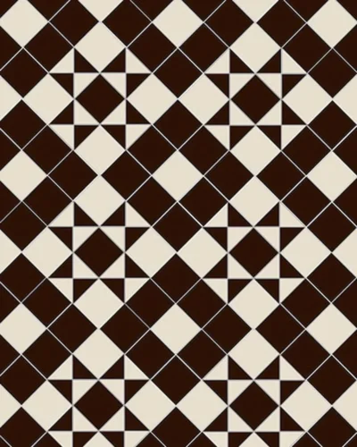 Braemar Victorian floor pattern in black and white