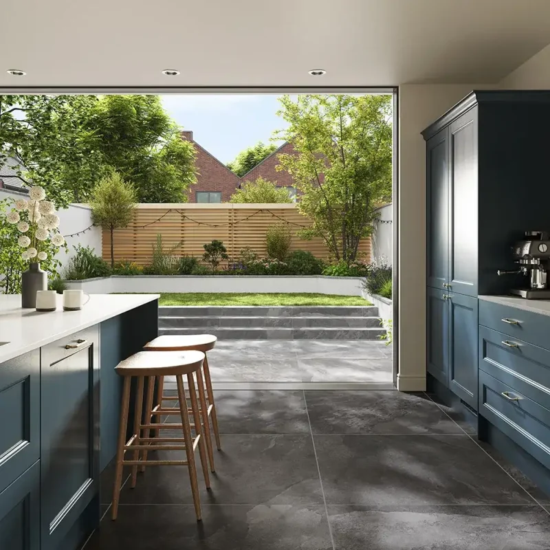 Atlanta black glazed porcelain 1000x1000x10mm wall floor matt indoor tile p13564 Verona