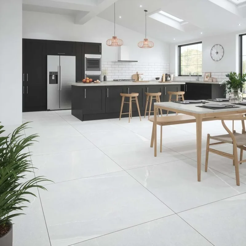 Eastford pearl matt porcelain 1000x1000mm floor indoor tile p12825 Verona