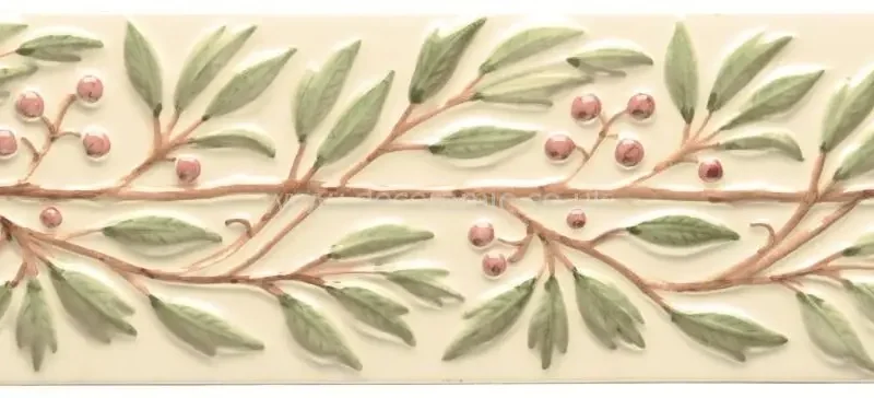 Winchester Leaf & Berry Decorated Tile 215 x 76 mm W.HP1235
