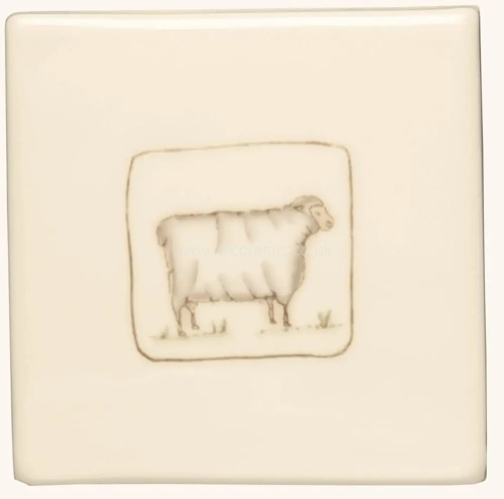 Winchester Sally Sheep Decorated Tile 105x105mm W.HP1552