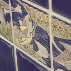 Winchester Fish Frieze 3 Decorated Tile 105x105mm W.HP1264
