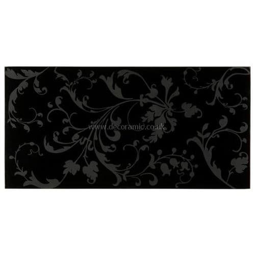 Original Style Beauville Black Positive clear glass tile GW-BFB6030P 600x300mm Glassworks