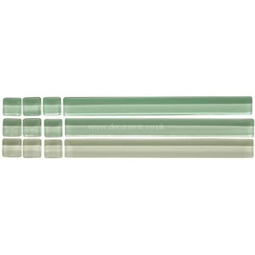 Original Style Fiji Green clear glass tile GW-FIJHBBC 200x50mm Glassworks