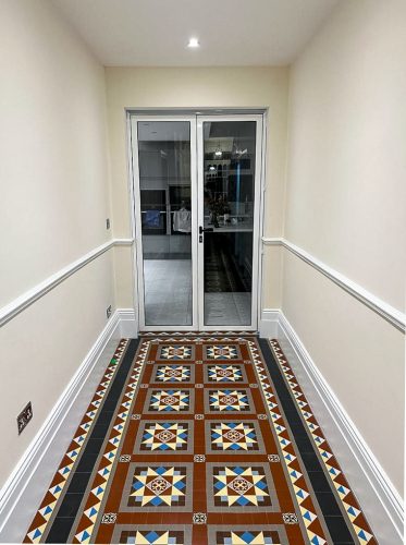 Bepoke victorian pattern installed in a hallway