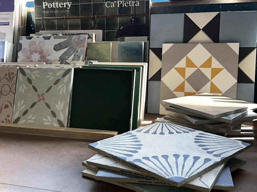 Ca’ Pietra tiles on display in the Decoramic Kent showroom