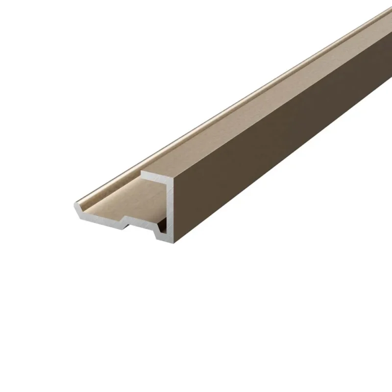 Aqua Wall End SPC panel trim (brushed brass)