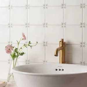 Spring April Rose Delft Style Tile 13x13cm | Original Style Decor