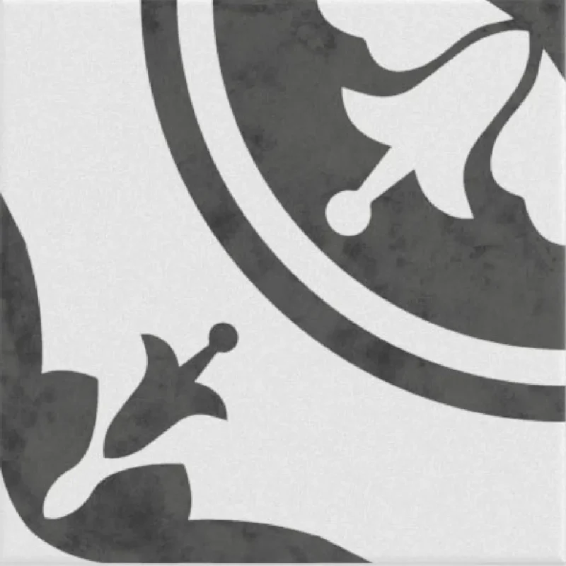 Georgian Black & White Floral Decor 25