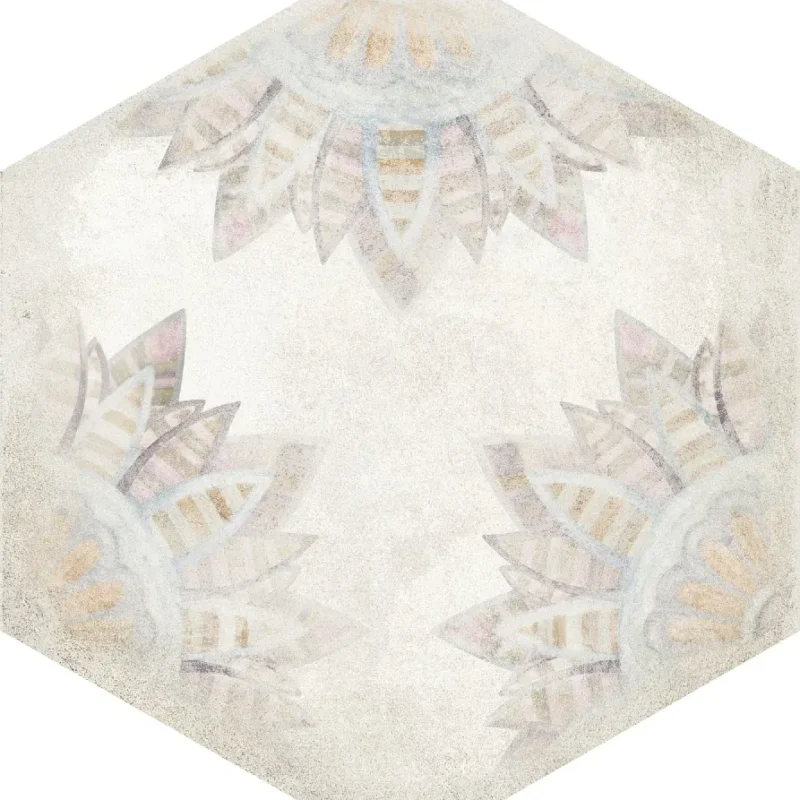 Lisbon Hexagon Flora Ochre