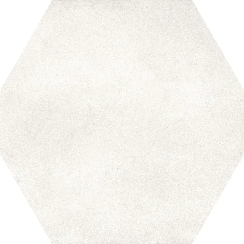 Hexagons White Plain