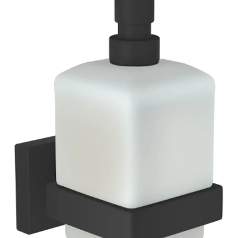 akp-blm-35735p-kubix-soap-dispensor-and-holder-with-glass-bottle-black-matt-marked.webp
