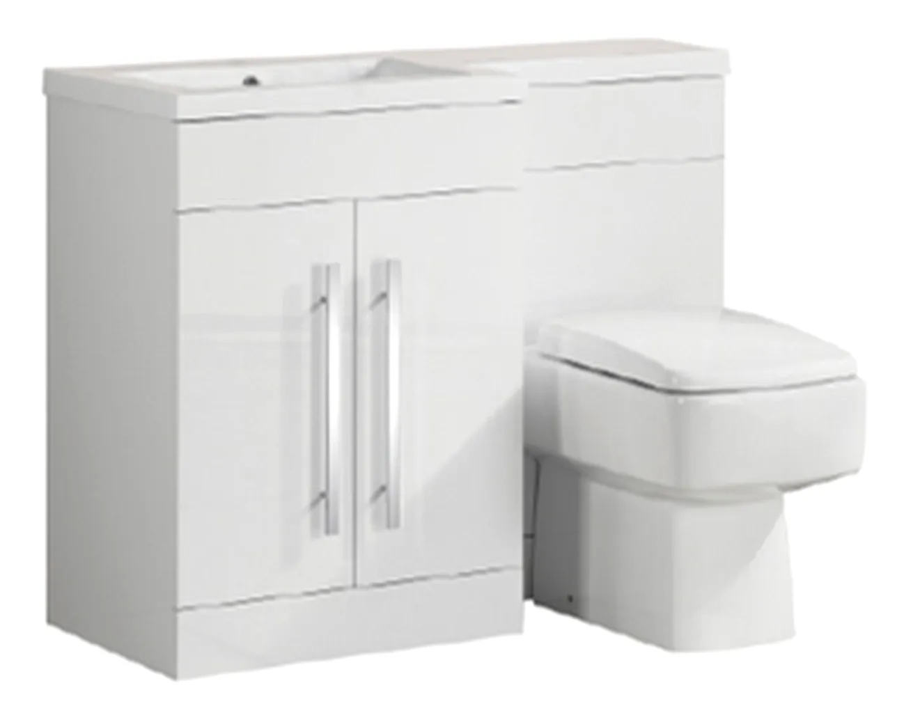 Qube L Shaped WC Unit & Basin Unit Left Hand