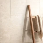 Marmin classico cream porcelain 598x298mm tile shown on a bathroom wall