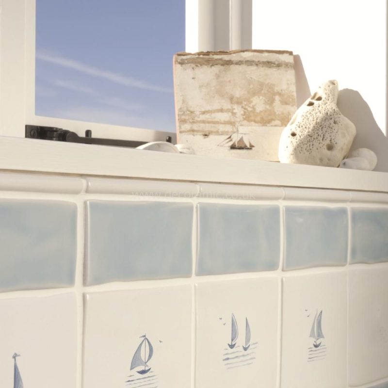 Winchester Jim Howard of Fowey Decorated Tile 127x127 mm W.DE1529HP Winchester Tiles