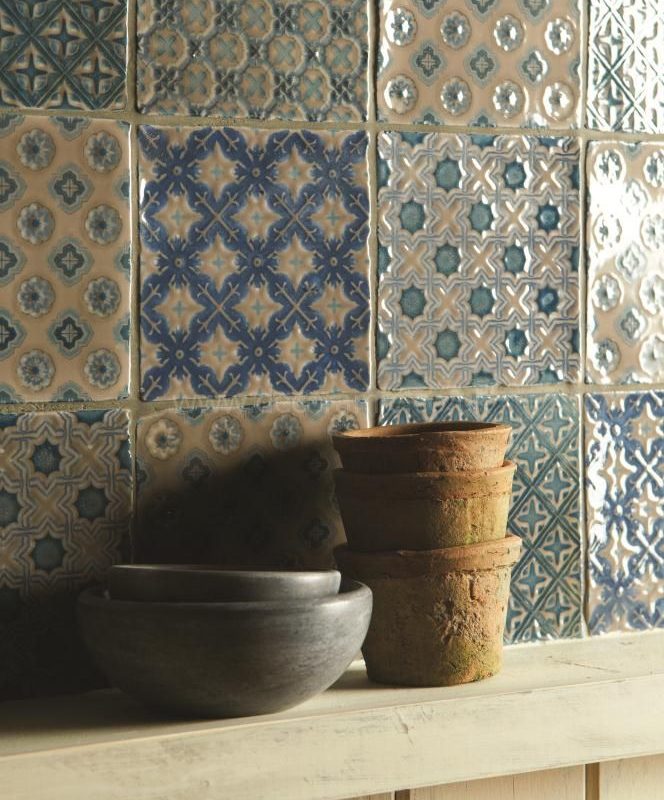 Winchester Residence Chateaux Ormeaux Decorated Tile 130x130 mm W.2800VTR Winchester Tiles