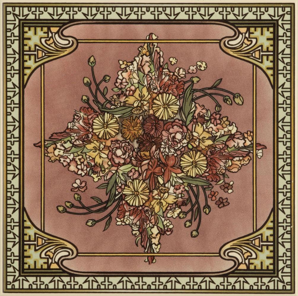 6049B Alphonse Mucha Spring 152x152mm | 6x6" decorative tile Original Style