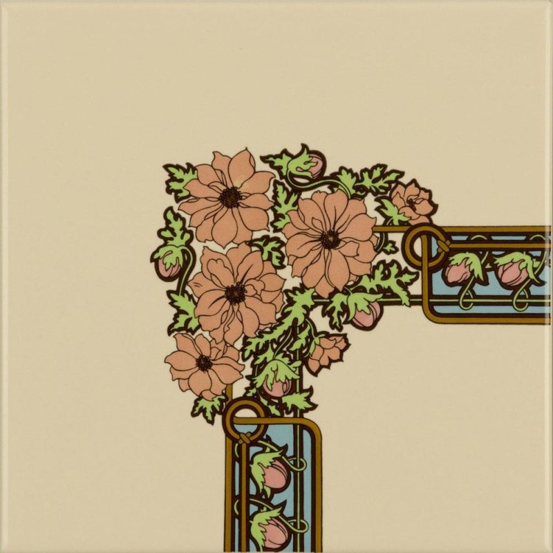 6057B Alphonse Mucha Evening Reverie 152x152mm | 6x6" decorative tile Original Style