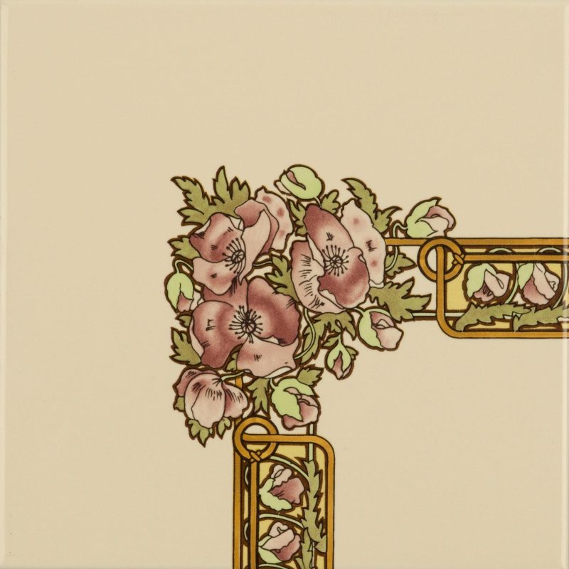 6059B Alphonse Mucha Nocturnal Slumber 152x152mm | 6x6" decorative tile Original Style