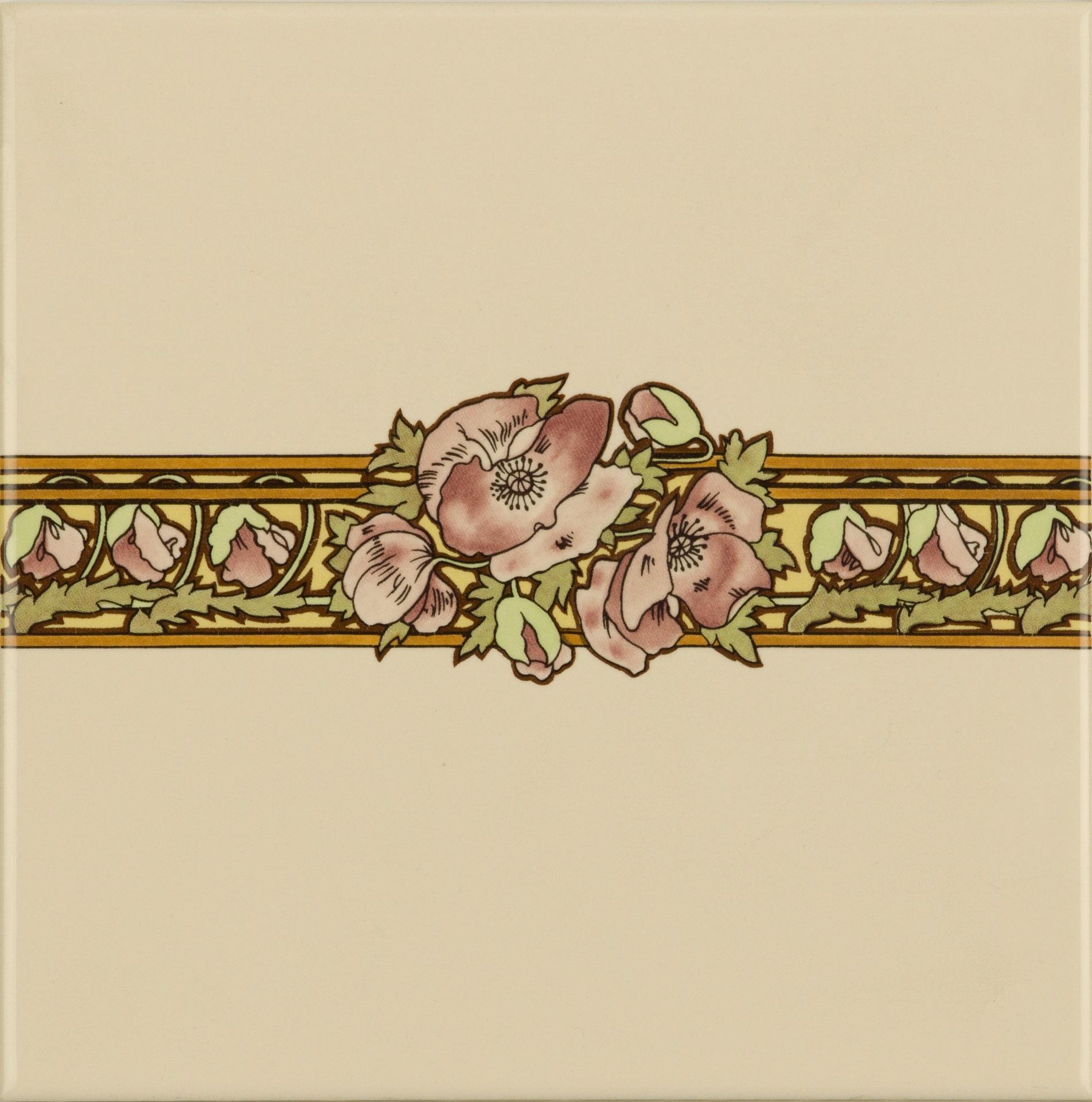 6060B Alphonse Mucha Nocturnal Slumber 152x152mm | 6x6" decorative tile Original Style