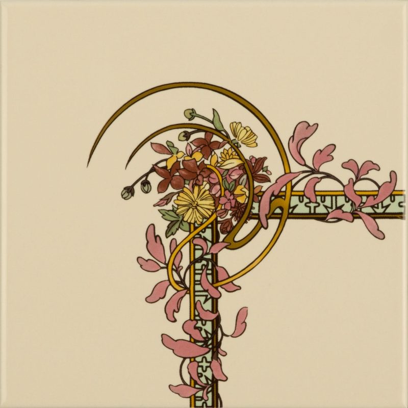 6061B Alphonse Mucha Spring 152x152mm | 6x6" decorative tile Original Style