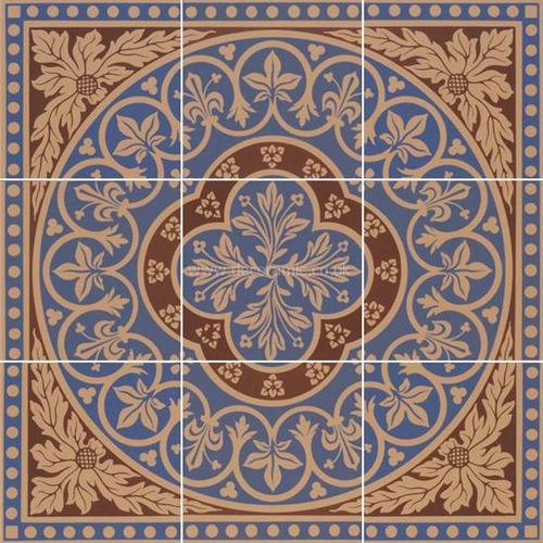 6261V blue Disraeli 9 Tile Set 457x457 | 18x18" decorative tile Original Style