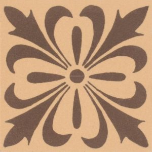 Original Style 6294V brown on buff Cardigan 53 x 53 | 2 x 2" decorative tile