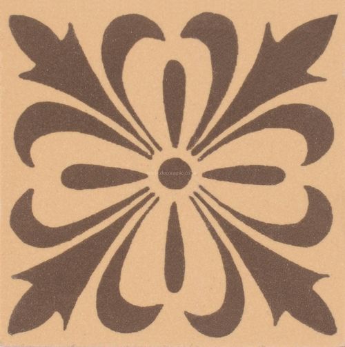 6294V brown on buff Cardigan 53x53 | 2x2" decorative tile Original Style