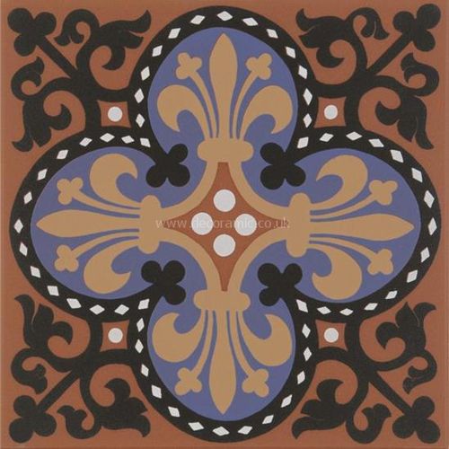 6562V black/blue Wellesley 151x151 | 6x6" decorative tile Original Style
