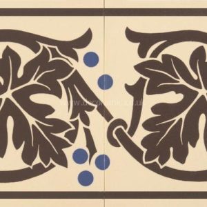 Original Style 6569V brown on white Shaftesbury 2 Tile Border 151 x 151 | 6 x 6" decorative tile