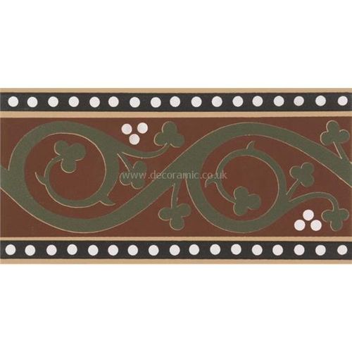 6574V green Kitchener Border 151x75 | 6x3" decorative tile Original Style