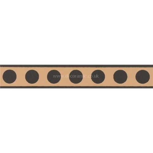 6680V black spot on buff Melbourne Border 151x24 | 6x1" decorative tile Original Style