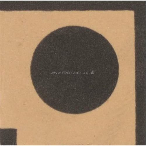 6681V black spot on buff Melbourne Corner 24x24 | 1x1" decorative tile Original Style