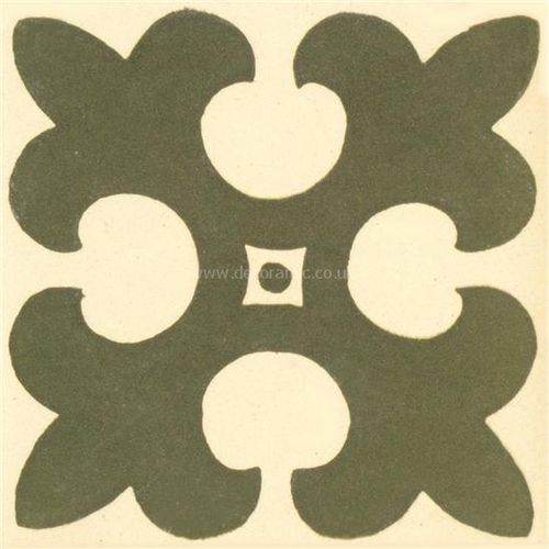 7905V pale green on white Gordon 53x53 | 2x2" decorative tile Original Style