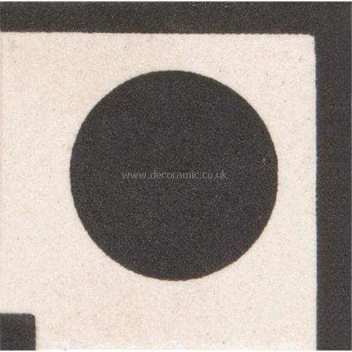 7911V black spot on dover white Melbourne Corner 24x24 | 1x1" decorative tile Original Style