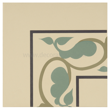 Moroccan External Corner Dublin, Dark Blue and Dark Jade on White tile 8083V 151x151x9 mm Odyssey Original Style