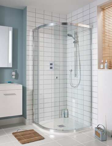 Edge Quadrant Single Door Shower Enclosure by Crosswater Bathrooms