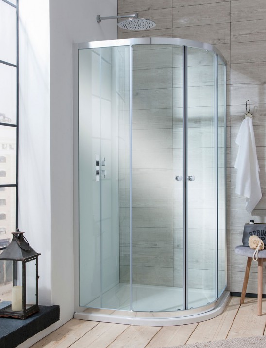 Edge Quadrant Double Door Shower Enclosure by Crosswater Bathrooms