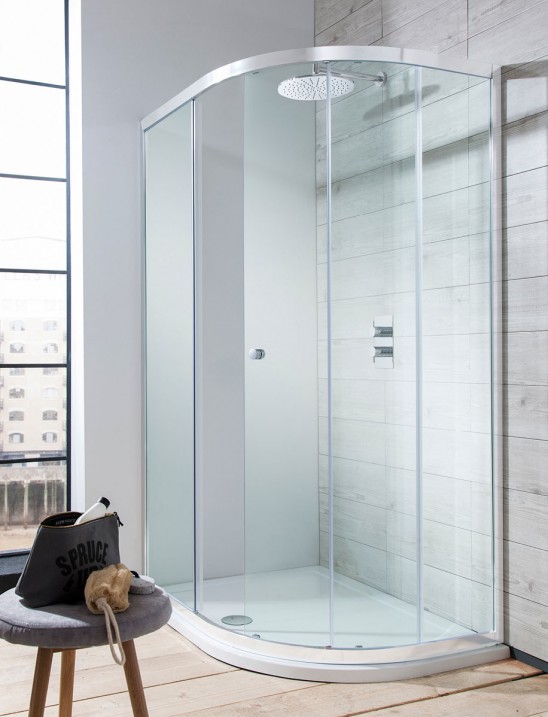 Edge Quadrant Single Door Shower Enclosure by Crosswater Bathrooms