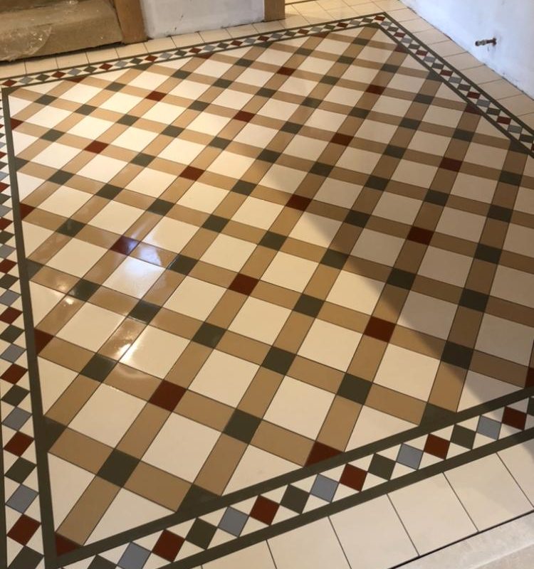 Falkirk with Rochester Bespoke victorian floor tiles with border Original Style