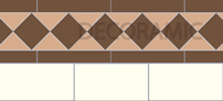 Rochester brown, buff, white victorian tile border Original Style